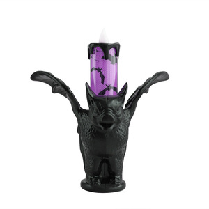 Bougie électronique squelette d'Halloween très populaire, décorations de fête de la Toussaint avec bougeoir squelette - Product Image 6