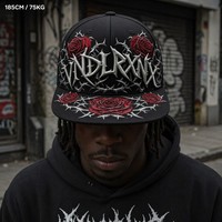 Gorras Snapback de Visera Plana con Bordado, Gorra de 5 Paneles, Gorra Trucker, Gorra de Malla con Frente de Espuma, Estilo West Coast Gótico Chicano Urbano Streetwear, Venta al por Mayor
