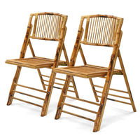 Chaise pliante en bambou empilable, pliable et durable pour mariage, événement, banquet, location et vente au détail