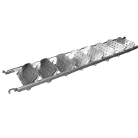 Échelle à marches en acier galvanisé avec crochet pour système Ringlock, soudée à l'arc CO2, performance A3, garantie 2 ans
