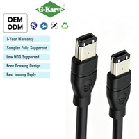 Câble de données IEEE 1394 FireWire 400 6 à 6 PVC gainé pour une utilisation sur ordinateur