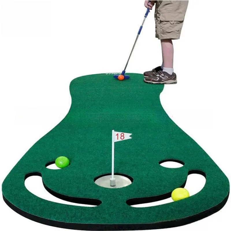 logo customization golf training aids golf putting green artificial turf for kids indoor golf mini course