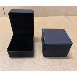 Factory Direct Sale Classic Black PU Leather <b>Watch</b> & Jewelry Box Custom Logo for Men Women Bracelet <b>Case</b> Luxury Gift Packaging - Product Image 6
