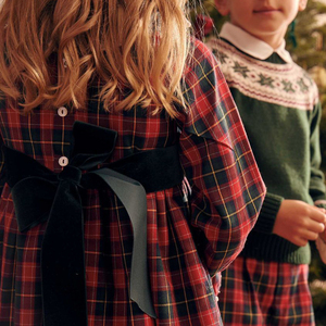 Custom Vintage Polyester <strong>Tartan</strong> Lace Sleeve Striped Red Plaid <strong>Baby</strong> <strong>Dress</strong> Plaid <strong>Dresses</strong> for Girls - Product Image 6