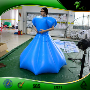 Costume <span class=keywords><strong>Gonfiabile</strong></span> Personalizzato a Forma di Gonna, <span class=keywords><strong>Vestito</strong></span> da Principessa in PVC Blu - Product Image 4