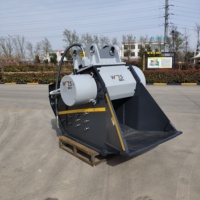 Bucket Penghancur Batubara Tipe Jaw yang Dipasang pada Excavator 15t/h untuk Pekerjaan Konstruksi Aplikasi Daur Ulang Beton dan Batu