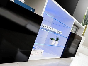 Meuble multimédia de télévision, <span class=keywords><strong>étagère</strong></span> moderne à LED, support pour meuble de divertissement - Product Image 3