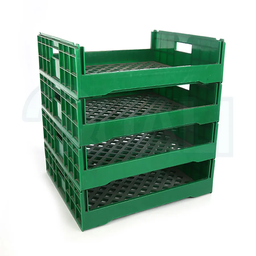 Food Grade Materials Bread   Bakery Crate Pastry Makers Plastic Bread Tray Stackable And Nestable Crates For Bread