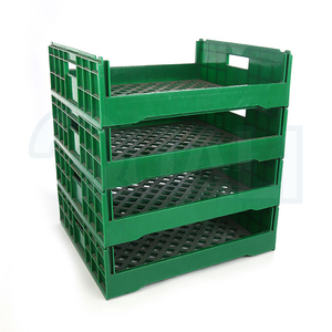 Food Grade Materials Bread & Bakery Crate Pastry Makers Plastic Bread Tray Stackable And Nestable Crates For Bread