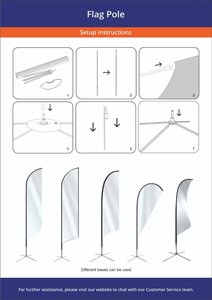 Banderolas Publicitarias Tipo Pluma de Buena Calidad a Precios de Mayoreo, Impresión a una o Doble Cara, Diseños "Open", "Look", "Welcome" para Uso Promocional - Product Image 5