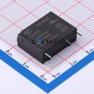 HF46F/012-HS1 Power Relay Through hole,20.5x7mm Relay 12V 1 Normally Open: 1A (SPST-Normally Open)::: 4 5A-30VDC/5A-250VAC - Product Image 1