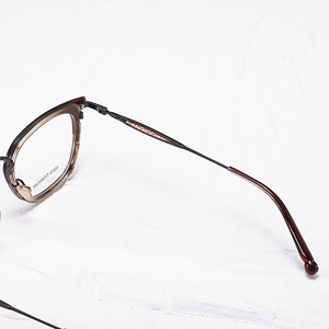 Oval Full Rim <b>Eyeglasses</b> Solid Brown Titanium <b>Frame</b> Unisex Classic Anti-Uv Lightweight Vision Correction <b>Frames</b> - Product Image 2