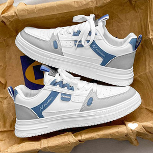 Chaussures de course pour hommes d'été, empeigne en mesh, fermeture à lacets, imperméables, antidérapantes, légères, tendance, baskets décontractées blanches - Product Image 4