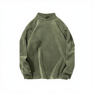 Sweat-shirt à col rond gris uni décontracté pour homme en molleton autrichien à grain lâche de haute qualité personnalisé, nouveau pour l'automne - Product Image 4