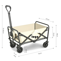 Chariot à plateforme pliable robuste 200 kg avec roulettes pivotantes de 5 pouces pour la logistique d'entrepôt