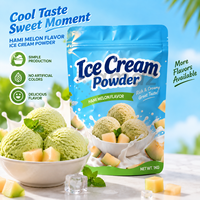 Préparation en poudre pour crème glacée molle saveur melon Hami, faible en sucre et en matières grasses, pour DIY et Bubble Tea