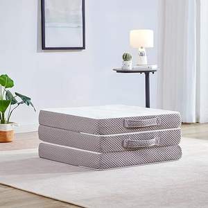 Colchón plegable de espuma viscoelástica, colchón triple transpirable de <span class=keywords><strong>4</strong></span> pulgadas con funda de bambú, cama de invitados de suelo portátil suave - Product Image 3