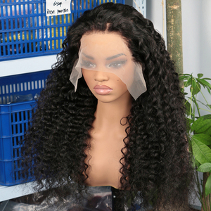 Parrucca 13x6 con pizzo trasparente, capelli Remy, baby hair, onda profonda, capelli brasiliani, pre-organizzati, <span class=keywords><strong>ricci</strong></span>, senza colla, anti-caduta, da <span class=keywords><strong>donna</strong></span> - Product Image 4