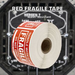 Cinta Adhesiva Roja Impermeable Personalizada al por Mayor, Reciclable, con Impresión Personalizada, Adhesivo de Advertencia de Carga Pesada para Cajas de Envío - Product Image 2