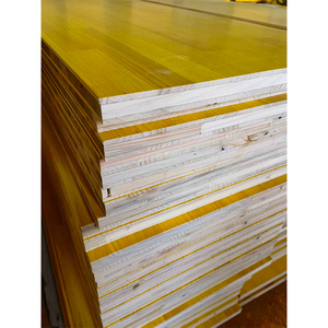 Panneau de coffrage en <span class=keywords><strong>bois</strong></span> massif de pin AA Radiation 21 mm 27 mm 500 mm x 3000 mm, contreplaqué de coffrage jaune 3 plis réutilisable - Product Image 3