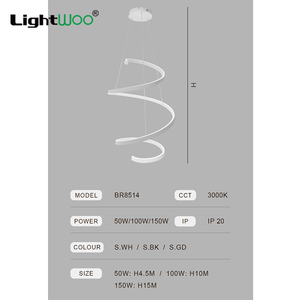 Lampe suspendue LED au design moderne pour salon, lumière blanc chaud, haute luminosité, intensité réglable, anneau en cristal suspendu au <span class=keywords><strong>plafond</strong></span> - Product Image 4