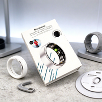Boîte rigide à couvercle magnétique avec fenêtre personnalisée, impression pour emballage de produit électronique, boîte cadeau pour bague connectée