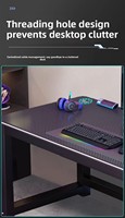 Table d'e-sport en forme de Z en fibre de carbone et bois, très efficace et pratique, petite table simple pour chambre et bureau