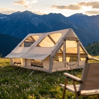Tentes gonflables de grande taille pour l'aventure, tente gonflable 4 saisons pour 10 personnes avec fenêtre de toit, tente gonflable de luxe