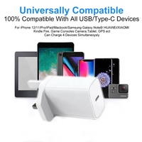Premium UKCA certificado PD 20W adaptador de corriente USB tipo C carga rápida cargador de pared cabeza Reino Unido enchufe para iPhone Samsung teléfono móvil