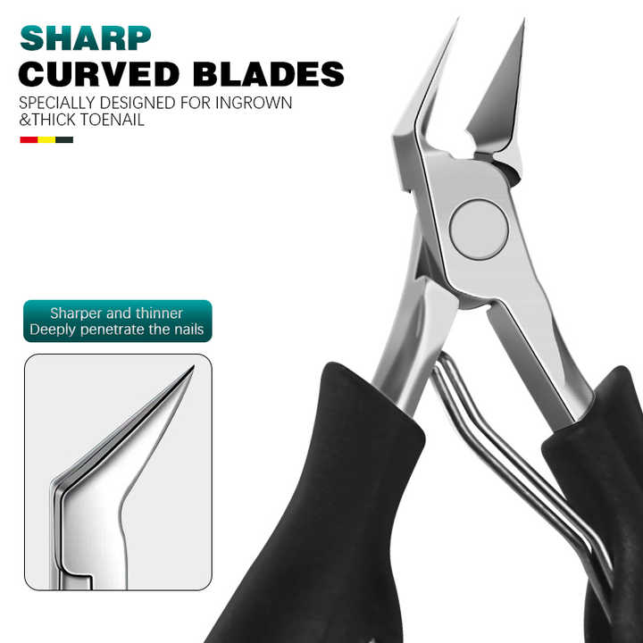 High quality rubber handled hawkbill cuticle nippers Remove Dead Skin