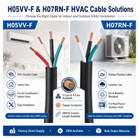 H07RN-F H05VV-F Mehradriges 600V Klimaanlagenkabel 3-adrig/4-adrig Außen-Gummi-PVC-Kabel für HVAC-Geräte
