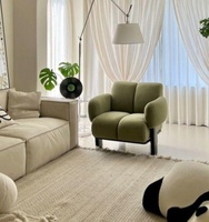 Fauteuil Koala individuel, style rétro, pour salon, balcon, chaise longue vintage, design décontracté, chaise simple
