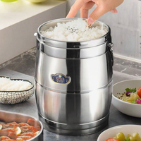 Lonchera Térmica de Acero Inoxidable de Lujo de Gran Capacidad (2L-10L), Juego de Recipientes para Alimentos RQ, Termo para Almuerzo
