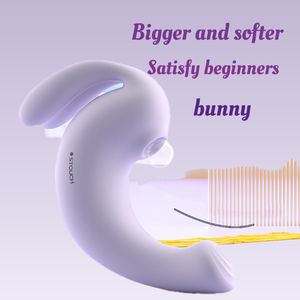 Stacie Yueウサギ女性用吸引バイブレーター磁気充電式肌に優しいシリコン親密な大人用おもちゃ - Product Image 1