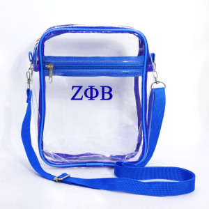 New 22.5X18X2.5 cm Zeta Phi Beta Sorority <strong>Clear</strong> Crossbody Bag Akaa Women's Messenger Bags <strong>Handbags</strong> - Product Image 3