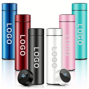 Bouteilles d'eau isothermes intelligentes en acier inoxydable avec affichage de la température LED, thermos intelligent sous vide - Product Image 1