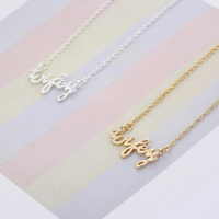 Rebaccas Cadeau de mariée Collier de mariage Collier Wifey Or rose Acier inoxydable Argent Haut de gamme Alliage de zinc Tendance Assurance commerciale
