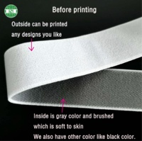 Bande élastique grise en peluche, douce pour la peau, couleur blanche à l'extérieur, pour impression par sublimation, personnalisation possible.