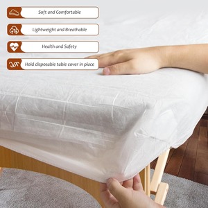 Funda Elástica Desechable para Camilla de Masaje, Tela No Tejida Transpirable, Fundas Desechables Ajustables para Camillas de Spa para Salón de Belleza - Product Image 3