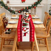 Chemin de table de Noël pour une ambiance chaleureuse, idéal pour les fêtes, les banquets, les restaurants et les décorations d'entrée