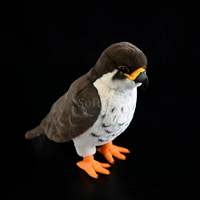 Faucon pèlerin réaliste en peluche douce, jouet en peluche pour enfants et amoureux des oiseaux