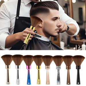 Brosse à cheveux en nylon pour marque privée, brosse de nettoyage pour salon de coiffure, brosse à raser pour barbier, brosse dépoussiérante à poils souples en nylon - Product Image 6