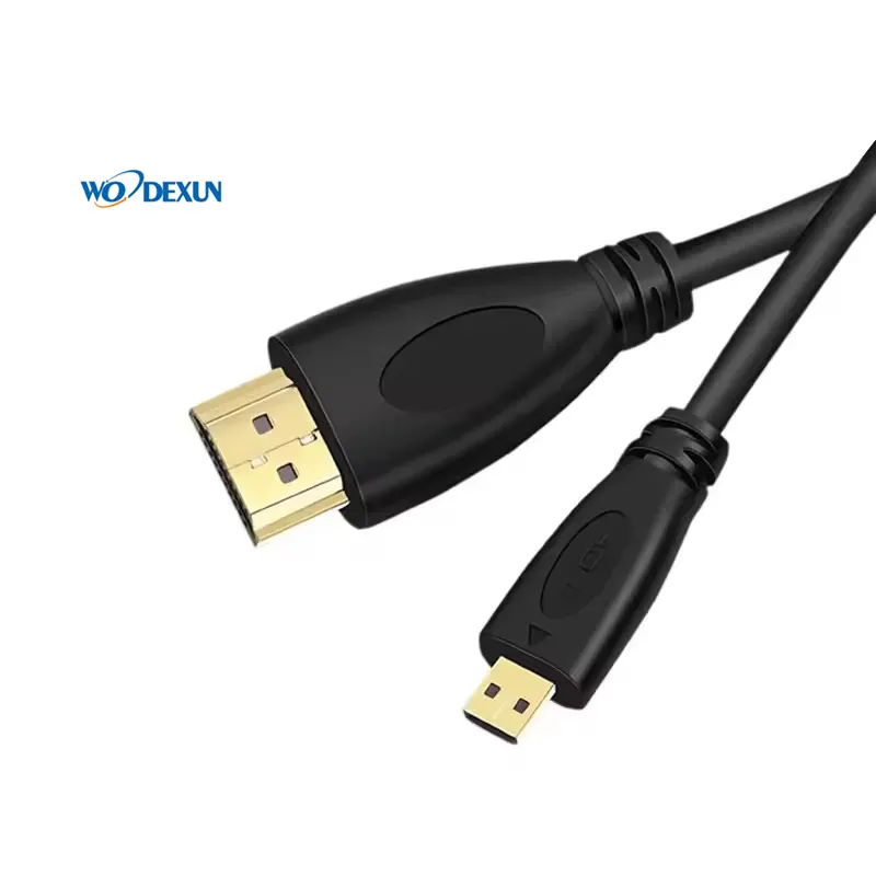 Kabel HDMI ke kabel HDMI 3D, 1080P jantan ke Video Audio HD mikro ke Video Digital kecepatan tinggi koneksi ponsel HD TV