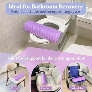 Customized Recovery Toilet Seat Cushion Pillow for Post Surgery Comfort, Purple Foam Toilet Riser Support Pad - Product Image 2