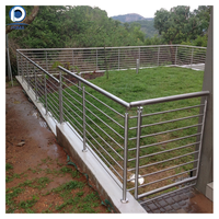 Système de garde-corps rond sur mesure en acier inoxydable, aluminium et acier au carbone pour escaliers intérieurs et extérieurs