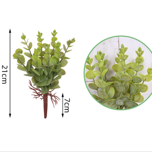 Decorazione Floreale per Matrimoni in Stile Persiano, Piante Artificiali Verdi, 7 Rami di Eucalipto e Foglie di Felce per Uso Interno ed Esterno - Product Image 3