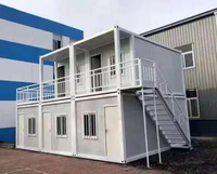 Maison modulaire en conteneur facile à construire, structure en acier, dortoir préfabriqué, bâtiment pour le personnel, maison ignifuge et isolée