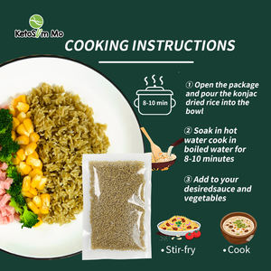 Ketoslimmo Keto Dostu Düşük Karbonhidratlı Ücretsiz Numuneler Öğün Yerine Geçen Shirataki Pirinç Meyve Sebze Konjac Kurutulmuş Pirinç - Product Image 3