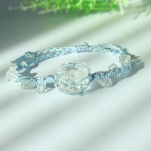 <strong>Wholesale</strong> High Quality Handmade Macrame DIY Natural <strong>Crystal</strong> Stone Woven Bracelet Irregular <strong>Raw</strong> Polished Stone Beaded Geometry - Product Image 6