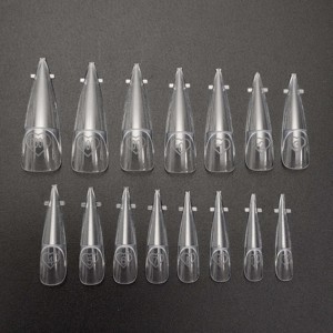 Herramientas <span class=keywords><strong>de</strong></span> Escultura <span class=keywords><strong>de</strong></span> <span class=keywords><strong>Uñas</strong></span> <span class=keywords><strong>de</strong></span> Doble Forma PP, <span class=keywords><strong>Uñas</strong></span> <span class=keywords><strong>de</strong></span> Extensión <span class=keywords><strong>de</strong></span> Secado Rápido Sin Rastro, Forma Ovalada/Ataúd, Estilo Corazón Francés, Cobertura Completa - Product Image 4